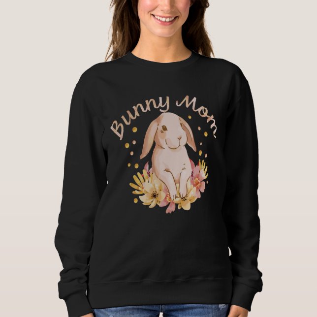Cute Bunny Mom Rabbit Sweatshirt (Vorderseite)