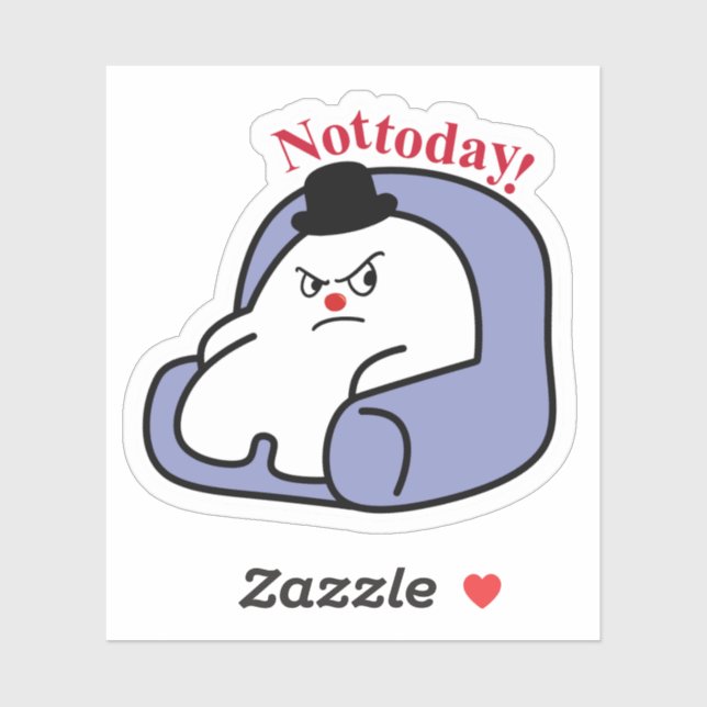Cute Bunny “Not Today” Sticker | Mood & Relatable  (Blatt)