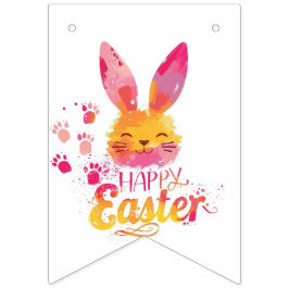 cute bunny painting Easter Eggs wrapping paper  Wimpelkette