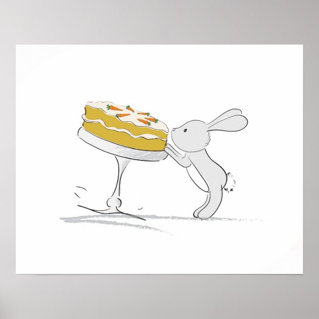 Cute Bunny poster (Pinching carrot) (Vorne)