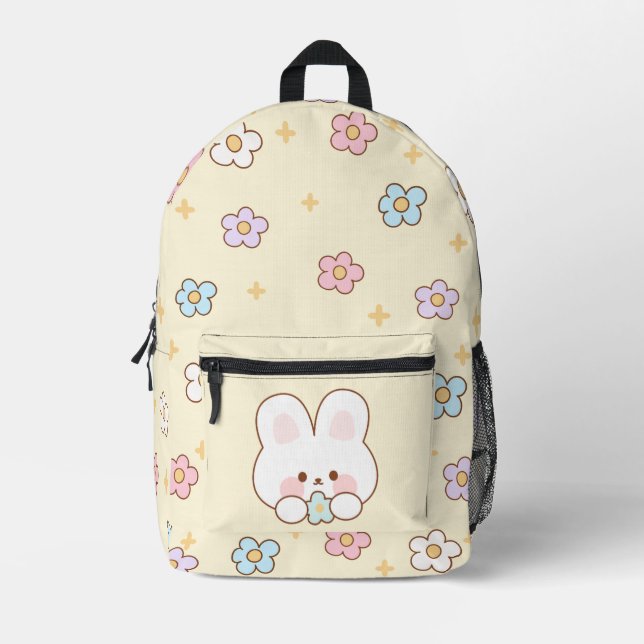 Cute Bunny Print Cut Sew Bag Bedruckter Rucksack (Vorderseite)