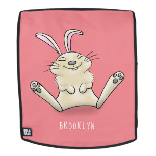 Cute bunny rabbit cartoon illustration rucksack