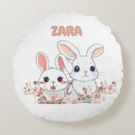 Cute Bunny Round Pillow Rundes Kissen