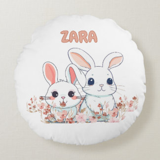 Cute Bunny Round Pillow Rundes Kissen