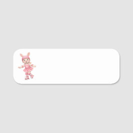 Cute Bunny School Name Label – Kids Back to School Namensschild