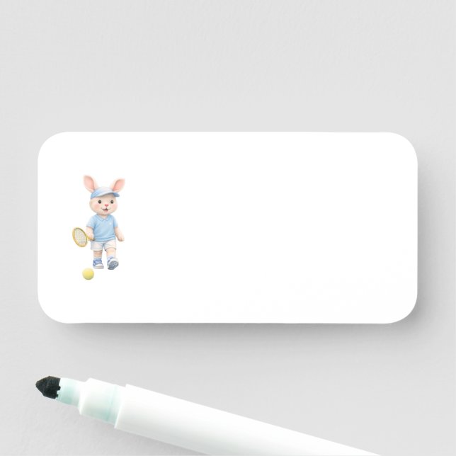 Cute Bunny School Name Label Namensschild (Beispiel)