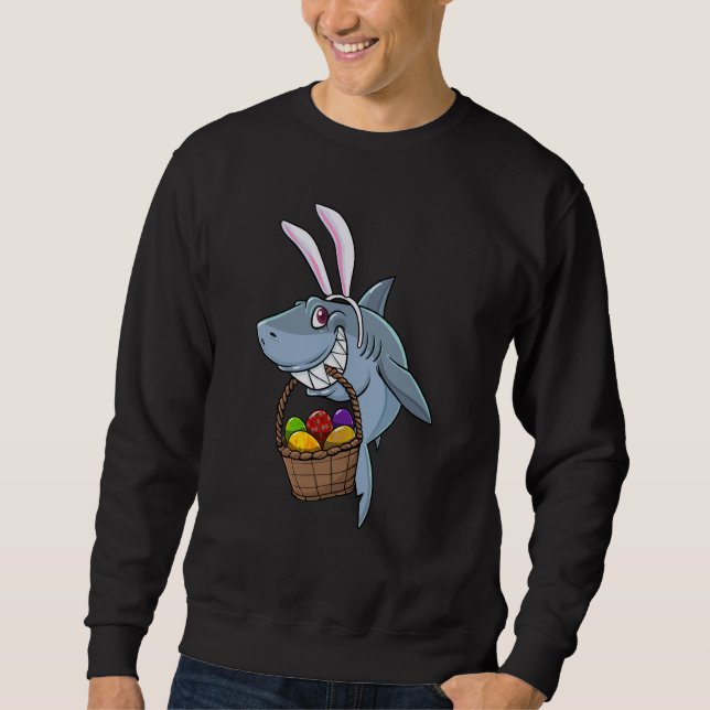 Cute Bunny Shark Easter For Boys Girls Sweatshirt (Vorderseite)