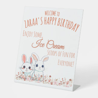 Cute Bunny Sockelschild