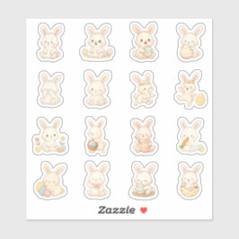 Cute Bunny Vinyl Stickers | Kawaii Rabbits Aufkleber