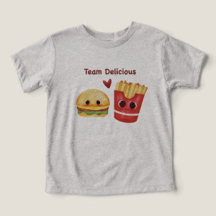 Cute Burger & Fries Best Friends T-Shirt für Klein