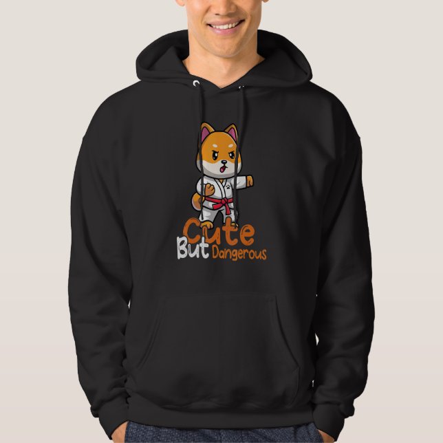 Cute but Dangerous Karate Taekwondo Judo Girl Outf Hoodie (Vorderseite)