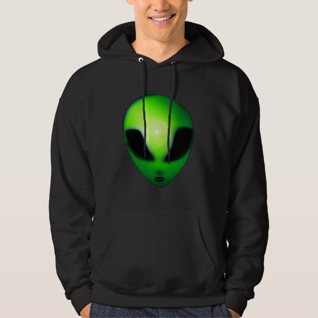 Cute But Mean Green Alien Thing Hoodie (Vorderseite)