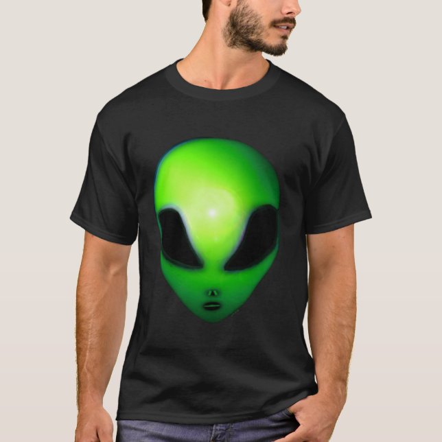 Cute But Mean Green Alien Thing T-Shirt (Vorderseite)
