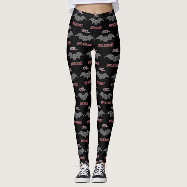 Cute but Scary Bat Leggings (Vorderseite)