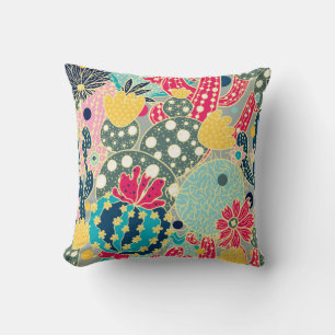 Cute cactus. Colorful seamless pattern. Kissen