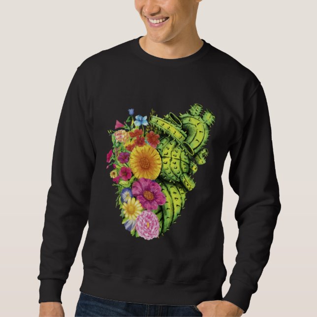 Cute Cactus Desert Flower Heart Cacti Succulents P Sweatshirt (Vorderseite)