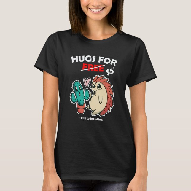Cute cactus valentine costume Hugs For Free due to T-Shirt (Vorderseite)
