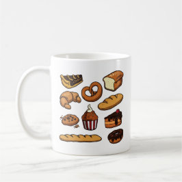 Cute cake and bread bakery kaffeetasse