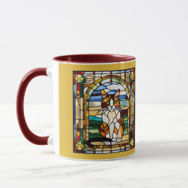 Cute Calico Cat Stained Glass Coffee Mug Tasse