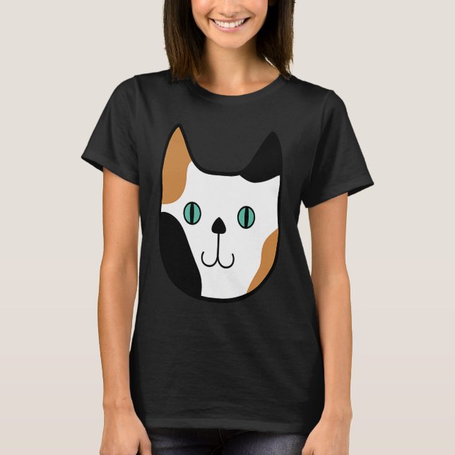 Cute Calico Kitty Cat Fun Adorable Kitten T-Shirt (Vorderseite)
