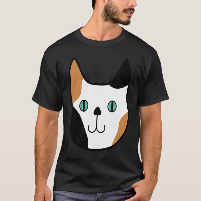 Cute Calico Kitty Cat Fun Adorable Kitten T-Shirt (Vorderseite)