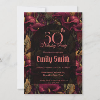 Cute Call Lilies Fantasy 30Th Birthday Einladung