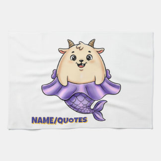 Cute Capricorn Cartoon – Whimsical Zodiac Geschirrtuch