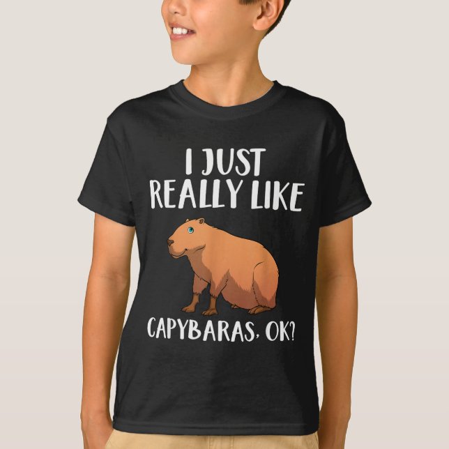 Cute Capybara Art For Men Women Kids Animal Rodent T-Shirt (Vorderseite)