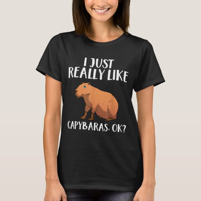 Cute Capybara Art For Men Women Kids Animal Rodent T-Shirt (Vorderseite)