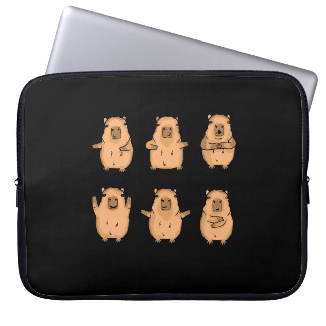 Cute Capybara Gift Women Kids Capybara Laptopschutzhülle (Vorderseite)
