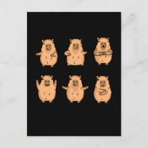 Cute Capybara Gift Women Kids Capybara Postkarte