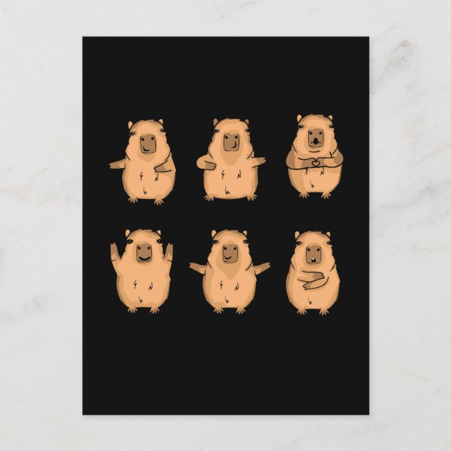 Cute Capybara Gift Women Kids Capybara Postkarte (Vorderseite)