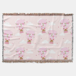 Cute Capybara Hot Air Balloon Decke