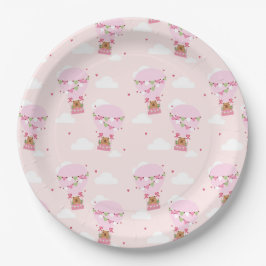 Cute Capybara Hot Air Balloon Pappteller