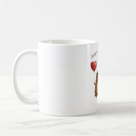 Cute Capybara Valentine Couple Balloon Coffee Mug Zweifarbige Tasse