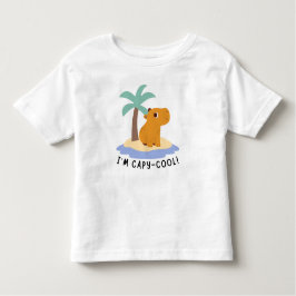 Cute Capybara with Palm Tree Toddler T-Shirt