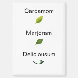 Cute Cardamom Marjoram Delicious Refrigerator Magnet