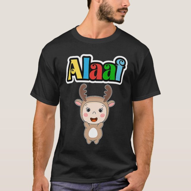 Cute Carnival Animal, Kölle Alaaf, Party Moose T-Shirt (Vorderseite)