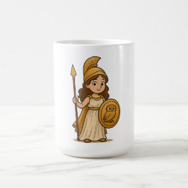 Cute Cartoon Athena – Greek Goddess Mythology Kaffeetasse