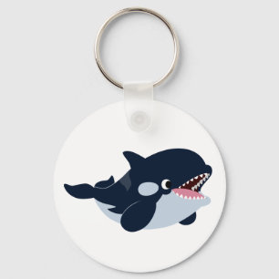 Cute Cartoon Baby Orca Keychain Schlüsselanhänger