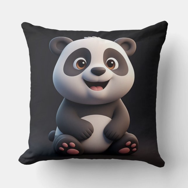 Cute Cartoon Baby Panda Kissen (Vorderseite)