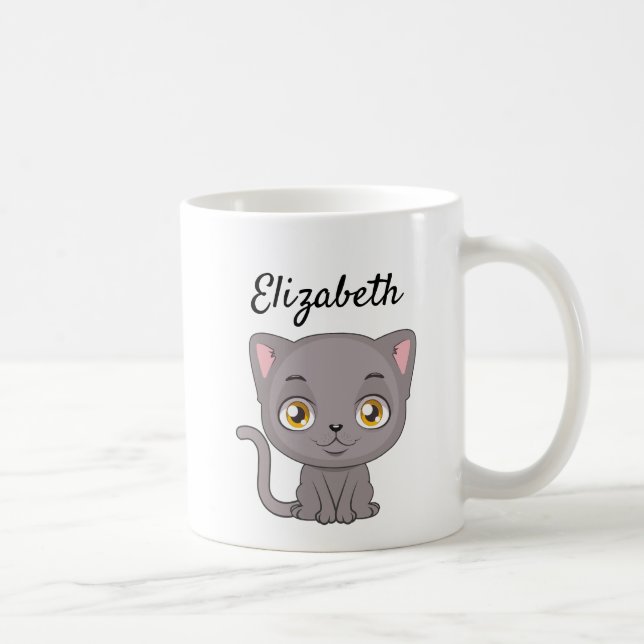 Cute Cartoon British Shorthair Kaffeetasse (Rechts)