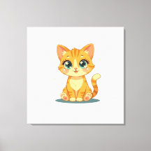**Cute Cartoon Cat – Adorable Kitty Illustration**