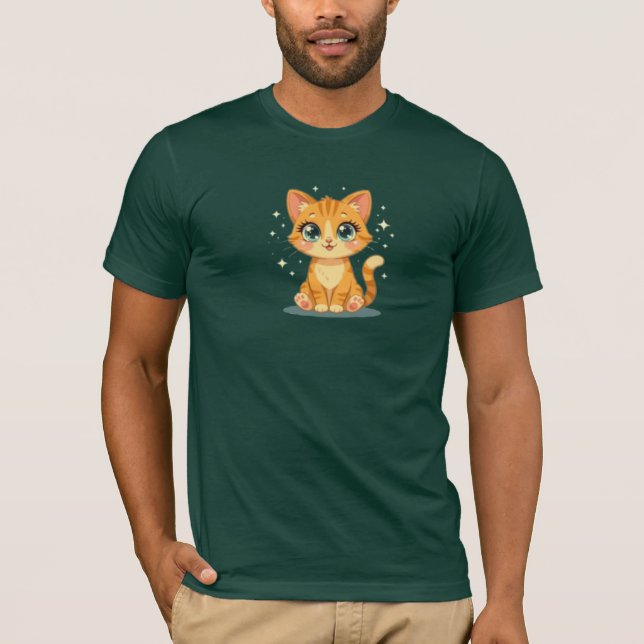 **Cute Cartoon Cat – Adorable Kitty Illustration** T-Shirt (Vorderseite)