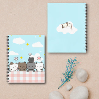 Cute Cartoon Cat Notebook Notizbuch