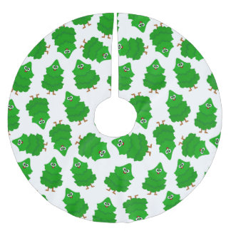 Cute Cartoon Christmas Tree Polyester Weihnachtsbaumdecke