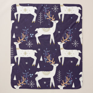 Cute cartoon deer seamless pattern, nursery backgr sherpadecke