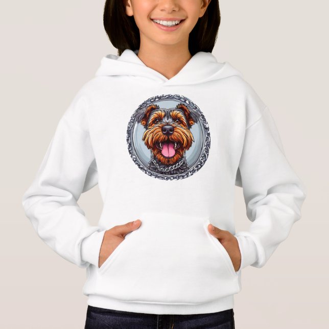 Cute Cartoon Dog Hoodie (Vorderseite)