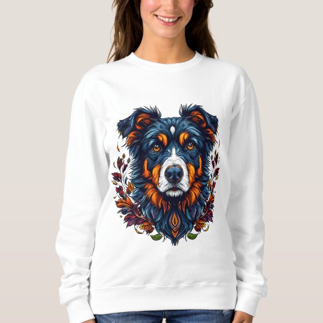 Cute Cartoon Dog Sweatshirt (Vorderseite)