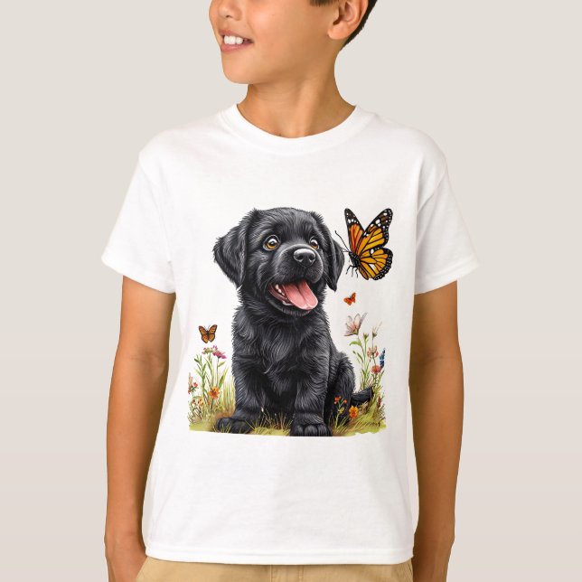 Cute Cartoon Dog T-Shirt (Vorderseite)